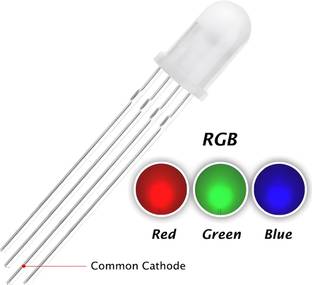 R&D 5mm RGB LED Light Emitting Diode (Red, Blue, Green Fast Flashing) pack of (20) Electronic Components Electronic Hobby Kit