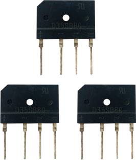 Steko (3-Pieces) D35SB80 Single Phase 800V 35A Bridge Rectifier | Through Hole Electronic Components Electronic Hobby Kit