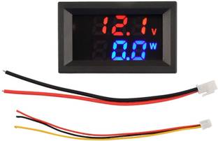electrolight DC 0V-100V ,10A, 1000W Red Blue LED Digital Volt Amp watt meter on-Board Shunt. Voltmeter