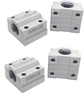 INVENTO 4pcs SC10UU 10mm Linear Motion block bearing, LM10UU bearing in 3D print Block Automotive Electronic Hobby Kit