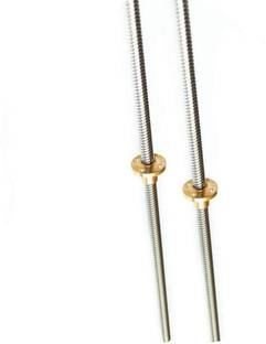 INVENTO 2Pcs 1mtr Trapezoidal Lead Screw SingleStart Rod T12 12mm Pitch 2mmLead 12 TR12 Automotive Electronic Hobby Kit