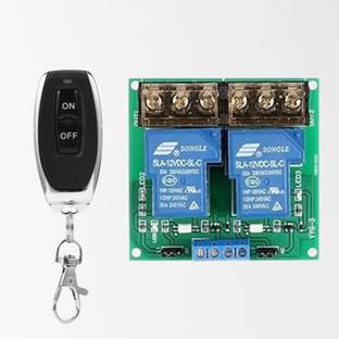 Enormity AC 220V-30A 2CH RF Wireless Black Remote Control Receiver Transmitter 2CH 433mHz Micro Controller Board Electronic Hobby Kit