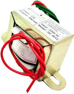 INVENTO 1Pcs 12V 0.5A 500mA 12-0-12 Copper Winding 220V AC to 12V AC Step Down Automotive Electronic Hobby Kit