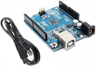 DevSstore Arduino UNO R3 CH340 Development Microcontroller Board SMD Version With Cable, Educational Electronic Hobby Kit
