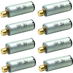 INVENTO 8Pcs 3V - 6V Vibration DC motor N60 mini micro DC Toy Motor 12x30mm 25000 rpm Automotive Electronic Hobby Kit