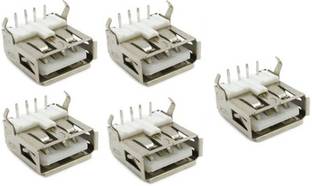 Octo Right Angled Solder A Type USB 2.0 Female 4-Pin PCB Socket Connector Soldering Jack Electronic Components Electronic Hobby Kit