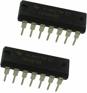 INVENTO 2Pcs CD4081BE 4081 AND Gate, CD4081, 2 Input, 6.8 mA, 3 V to 18 V, DIP-14 Automotive Electronic Hobby Kit