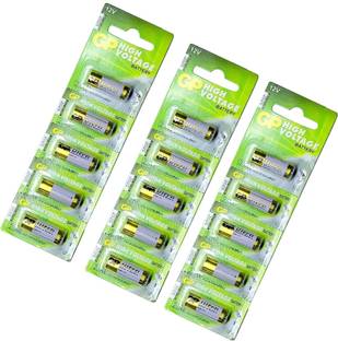 INVENTO 15pcs 23AE 12V Alkaline Battery Non Rechargeable High Voltage Cell Car Remote Automotive Electronic Hobby Kit
