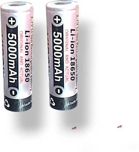 AVISRI 5000mAh 18650 Li-ion Rechargeable (Bare Cell) -3.7 V Battery (Pack of 2) Alternative Energy Electronic Hobby Kit