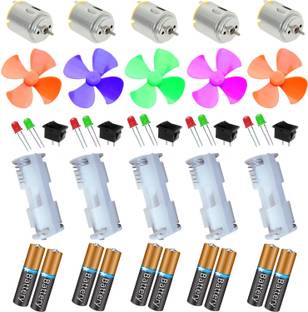 Electrobot DC Motor LED Switch Battery Kit Educational Electronic Hobby Kit