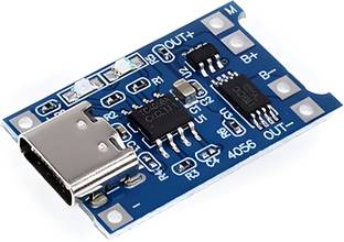 Robo Ocean Battery Charging Module (TP4056) With Current Protection Type C (Pack of 1) Electronic Components Electronic Hobby Kit