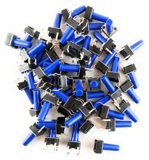 SAMAES 50 pics 4 Pin 6x6x12mm Micro Push Button Switch, 12mm Base to Head Height Electronic Components Electronic Hobby Kit