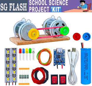 SG Flash Generator Making Dynamo Motor & Other Science Project Kit(35items) For Students Electronic Components Electronic Hobby Kit