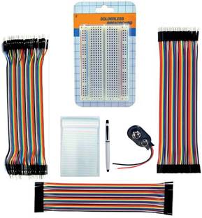 ONTEX ELECTRONICS Solderless Breadboard 400 Point+HQ 90 Pc Jumper Wire(M-M,M-F,F-F) Hobby Kit Electronic Components Electronic Hobby Kit