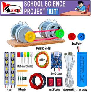 KLVXKEN Generator Making Dynamo Motor & Other Science Project Kit(35items) For Students Electronic Components Electronic Hobby Kit