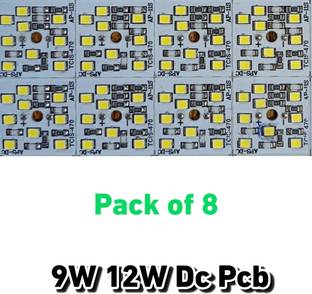 AP Source 9W 12 Volt DC MCPCB Led Light PCB Super Bright Set of 8 Light Electronic Hobby Kit