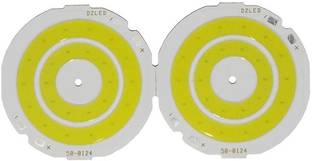 SYMFONIA 4 Volt DC Round COB LED Light 8 watt DC Led Bulb Raw Material White(PACK OF 2) Light Electronic Hobby Kit