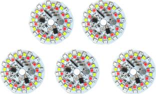 Steko (5 Pieces) 7 Color Auto Changing 9W DOB MCPCB Led Bulb Raw Material B22 Light Electronic Hobby Kit