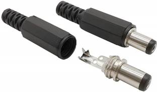 e4u Quality DC Male Jack Connector Standard Size 5.5 X 2.1mm Electronic Components Electronic Hobby Kit