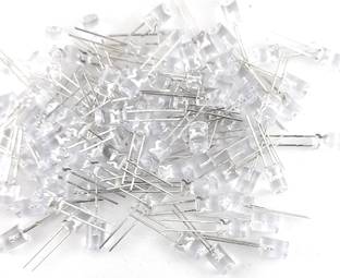SAMAES 100 Pics 5mm Concave Head LED, Red, Green, Blue, Yellow 25 pics Each Led Light Electronic Hobby Kit