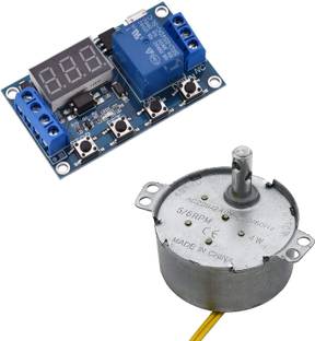shockley electronics Timer Module Relay DC 6-30V Trigger Delay + Incubator Egg Turner Motor 220V 5rpm Motor Control Electronic Hobby Kit