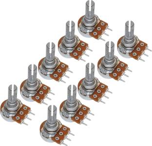 Universal Hub 10Pcs 10K 3PIN SINGLE ROUND POTENTIAL METER, Single Variable Resistor Electronic Components Electronic Hobby Kit