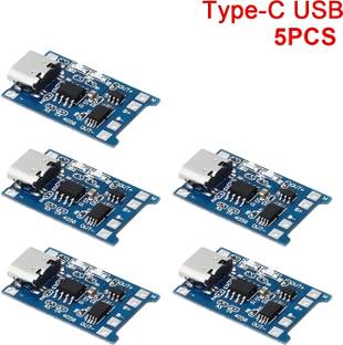 Robo Ocean Charging Module (TP4056) Type C [Pack of 5] 1A Li-Ion With Current Protection Electronic Components Electronic Hobby Kit