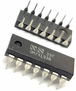 INVENTO 1Pcs 7493 IC SN74LS93N DM74L93N 4-Bit UP Binary Counter, LS Family, 42 MHz Automotive Electronic Hobby Kit
