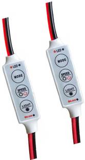 Wizzo (2 Pieces) 5 Speed & 6 Modes LED Strip Light Flasher Blinker Strip Controller Micro Controller Board Electronic Hobby Kit