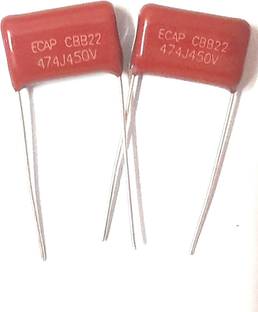 CKE 0.47uF 474J(400V-450V) Non Polarised Polyester Film Capasitor (Pack of 10 pcs) Electronic Components Electronic Hobby Kit