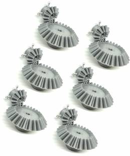 INVENTO 6pcs 3D Plastic Bevel Gear 12Teeth+25 Teeth, 15mm Width,6mm hole 2.5 Module Automotive Electronic Hobby Kit