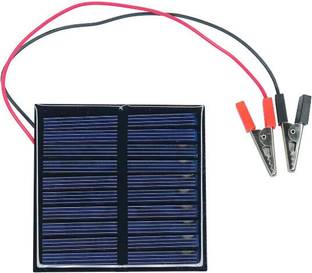 ELECTROSYS 70mmx70mm 6V 100mAh polycrystalline Mini epoxy Solar Panels with Alligator clip Electronic Components Electronic Hobby Kit