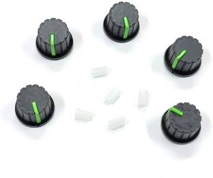 ERHIndia 5 Pcs Home Theater Amplifier Knob Green with Width-2cm Height-1.5cm Knob Radio Electronic Hobby Kit