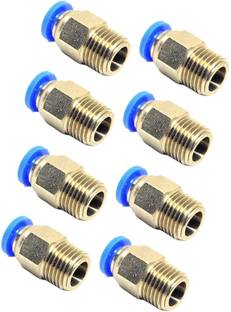 INVENTO 8Pcs PC4-M10 10mm Threaded Pneumatic Push Fitting Connector for 4mm OD Pipe Tube Automotive Electronic Hobby Kit