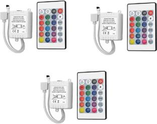EASTRA PACK OF 3 24 Keys RGB IR Wireless Remote Controller Power Supply Electronic Hobby Kit