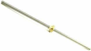 INVENTO 1Pcs 600mm SS304 Threaded Rod M6 6mm OD+M6 nut 1mm Pitch 6mm T Nut Brass Automotive Electronic Hobby Kit