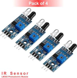 Scienticy LM393 IR Sensor Module Photoelectric obstacle avoidance Sensor (Pack of 4) Electronic Components Electronic Hobby Kit