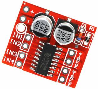 INVENTO 1PCS 2 Channel L298N MINI DC Stepper Motor Drive Module Board reversing PWM Speed Dual H Bridge L298 Automotive Electronic Hobby Kit
