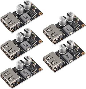 SG Flash 5Pcs 24W USB QC 3.0 Fast Charge Step-Down Buck Module Power 12V 24V DC Input Electronic Components Electronic Hobby Kit