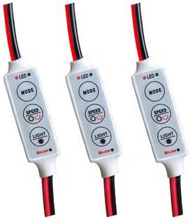 Wizzo (3 Pieces) 5 Speed & 6 Modes LED Strip Light Flasher Blinker Strip Controller Micro Controller Board Electronic Hobby Kit
