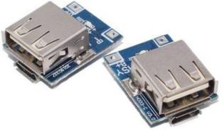 KTC CONS LABS Pack of 2Power bank 5V 1A CHARGER CIRCUIT MODULE With Micro USB/USB A 134NP Electronic Components Electronic Hobby Kit