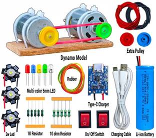 SG Flash Generator Making Dynamo Motor & Other Science Project Kit(33items)For Students Electronic Components Electronic Hobby Kit