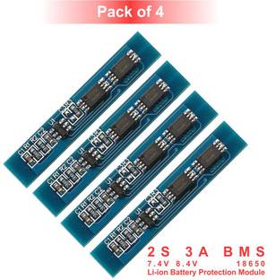 Scienticy 2S 3A Lithium Li-ion Battery 7.4V 8.4V 18650 Charger Protection Board(Pack of 4) Power Supply Electronic Hobby Kit