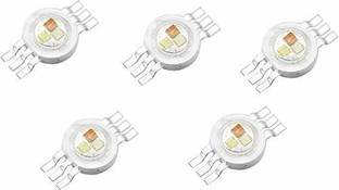 SYMFONIA 5 Pieces High Power 6 pins 3W Chip RGB SMD LED Diode Bulb Lamp (300mA-350mA for Each Color 3 Watt) Multicolor SMD COB Light Emitter Components Diode 3 W Bulb Lamp Beads DIY Lighting Light Electronic Hobby Kit
