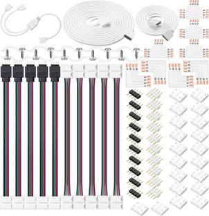 ELEPHANTBOAT RGB LED Strip Connector Kit Includes RGB Extension Cable Electronic Components Electronic Hobby Kit