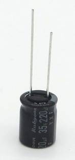 MIFRA ELECTRONICS 220uf 35v Electrolytic capacitor (10 Pcs) Electronic Components Electronic Hobby Kit