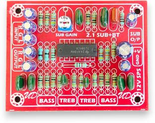 High Tech 2.1 SUBWOOFER With BASS TREBLE Board, DC 12V To 18V SUB Gain Adjustable Preset Electronic Components Electronic Hobby Kit