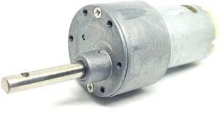 INVENTO 12v 15 Kg-cm 300 rpm DC Side Shaft High Torque Geared Motor Heavy Duty Automotive Electronic Hobby Kit
