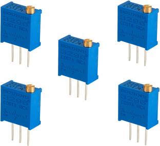 e4u 10K 3296W Sealed Trimpot Multi-Turn Top Screw 0.5W 10% Bourns - 5 No's Electronic Components Electronic Hobby Kit
