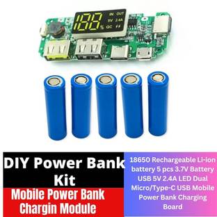 Spire DIY POWER BANK MODULE KIT Charging Module Dual USB 5V 2.4A Type-C 2000 mAh 1G Electronic Components Electronic Hobby Kit